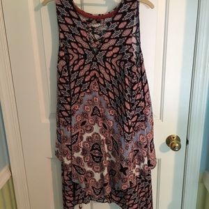 Sleeveless Handkerchief 2 Tiered Dress